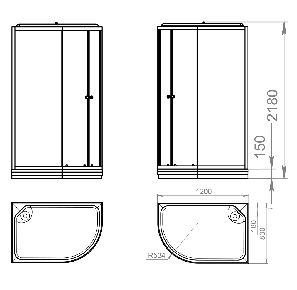 Душевая кабина DOMANI SPA Delight 128 L 120х80х218 ЭЛ, стенки черные,  стекло тонированное купить в Чите по выгодной цене от 41113 руб с доставкой